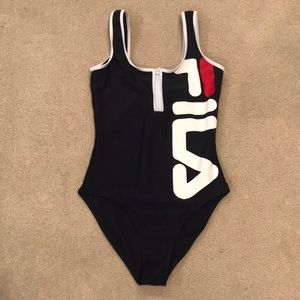 Authentic Fila Hi-Leg One Piece Swimsuit